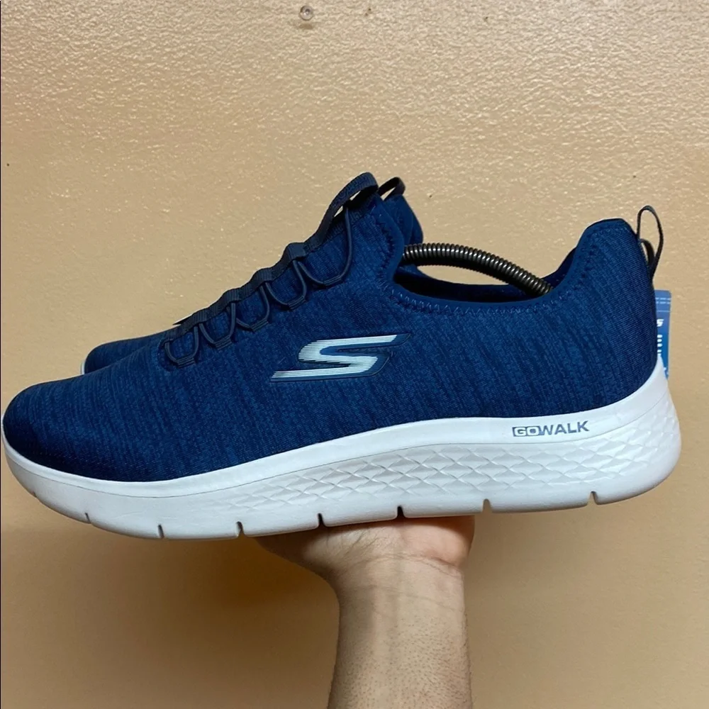 Skechers Go Walk Flex Ultra Navy Blue Walking Sneakers Size 12 Extra Wide